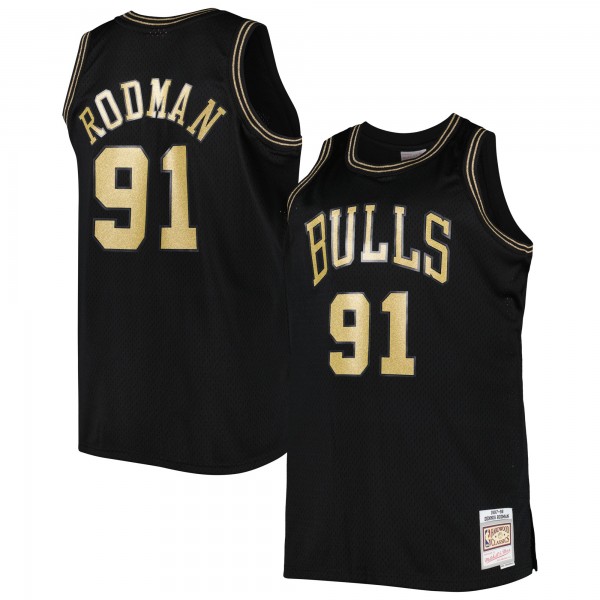 Dennis Rodman Chicago Bulls Mitchell & Ness Team Big & Tall Hardwood Classics 1997/98 Swingman Jersey - Black