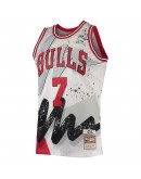 Toni Kukoc Chicago Bulls Mitchell & Ness Hardwood Classics 1995/96 Hyper Hoops Swingman Jersey - White