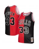 Scottie Pippen Chicago Bulls Mitchell & Ness Big & Tall Hardwood Classics 1997/98 Split Swingman Jersey - Red/Black