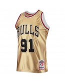 Dennis Rodman Chicago Bulls Mitchell & Ness 75th Anniversary 1997/98 Hardwood Classics Swingman Jersey - Gold