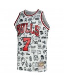 Toni Kukoc Chicago Bulls Mitchell & Ness 1997/98 Hardwood Classics Doodle Swingman Jersey - White