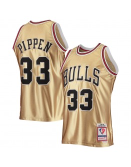 Scottie Pippen Chicago Bulls Mitchell & Ness 75th Anniversary 1997/98 Hardwood Classics Swingman Jersey - Gold