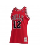 Michael Jordan Chicago Bulls Mitchell & Ness Hardwood Classics #12 Authentic Jersey - Red