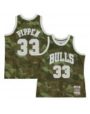 Scottie Pippen Chicago Bulls Mitchell & Ness Hardwood Classics 1997/98 Ghost Green Swingman Jersey - Camo