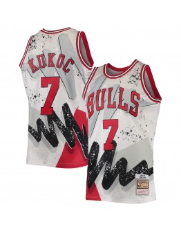 Toni Kukoc Chicago Bulls Mitchell & Ness Hardwood Classics 1995/96 Hyper Hoops Swingman Jersey - White