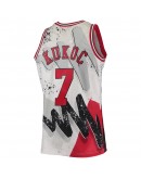 Toni Kukoc Chicago Bulls Mitchell & Ness Hardwood Classics 1995/96 Hyper Hoops Swingman Jersey - White