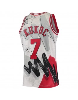 Toni Kukoc Chicago Bulls Mitchell & Ness Hardwood Classics 1995/96 Hyper Hoops Swingman Jersey - White