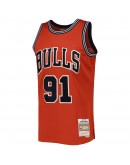 Dennis Rodman Chicago Bulls Mitchell & Ness Hardwood Classics Off-Court Swingman Jersey - Red