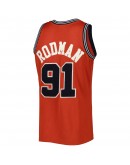 Dennis Rodman Chicago Bulls Mitchell & Ness Hardwood Classics Off-Court Swingman Jersey - Red