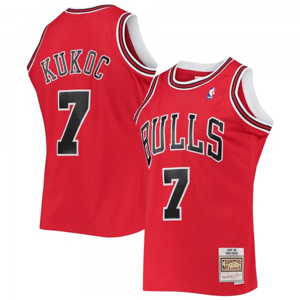 Toni Kukoc Chicago Bulls Mitchell & Ness 1997-98 Hardwood Classics Swingman Jersey - Red