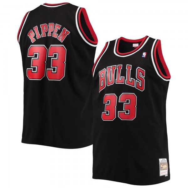 Scottie Pippen Chicago Bulls Mitchell & Ness Big & Tall Hardwood Classics Swingman Jersey - Black