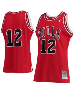 Michael Jordan Chicago Bulls Mitchell & Ness Hardwood Classics #12 Authentic Jersey - Red