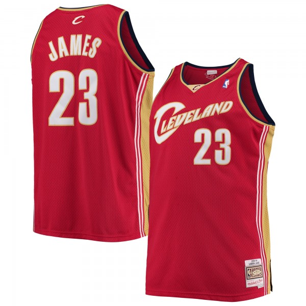 LeBron James Cleveland Cavaliers Mitchell & Ness Big & Tall Hardwood Classics Swingman Jersey - Wine