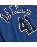 Dirk Nowitzki Dallas Mavericks Mitchell & Ness Hardwood Classics Off-Court Swingman Jersey - Blue