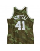 Dirk Nowitzki Dallas Mavericks Mitchell & Ness Hardwood Classics 1998/99 Ghost Green Swingman Jersey - Camo