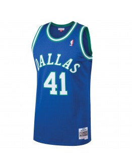 Dirk Nowitzki Dallas Mavericks Mitchell & Ness 1998-99 Hardwood Classics Swingman Jersey - Blue