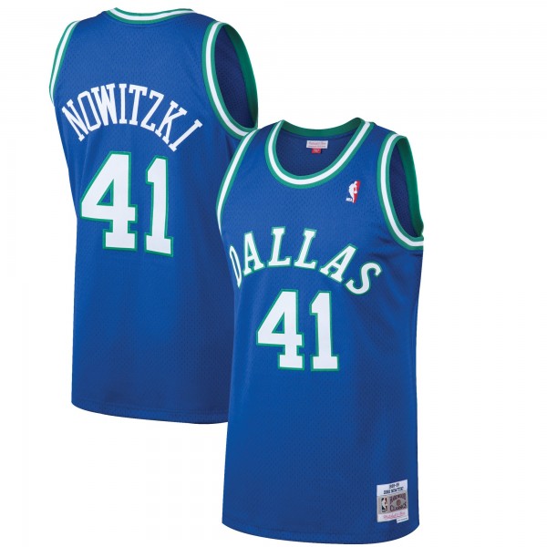 Dirk Nowitzki Dallas Mavericks Mitchell & Ness 1998-99 Hardwood Classics Swingman Jersey - Blue