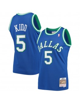 Jason Kidd Dallas Mavericks Mitchell & Ness 1994-95 Hardwood Classics Swingman Player Jersey - Blue