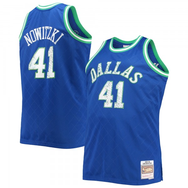 Dirk Nowitzki Dallas Mavericks Mitchell & Ness Big & Tall 1998-99 NBA 75th Anniversary Diamond Swingman Jersey - Royal