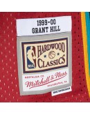 Grant Hill Detroit Pistons Mitchell & Ness Hardwood Classics 1999/00 Split Swingman Jersey - Teal/Red