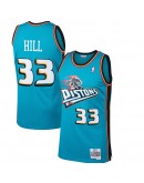 Grant Hill Detroit Pistons Mitchell & Ness 1998-99 Hardwood Classics Swingman Jersey - Teal