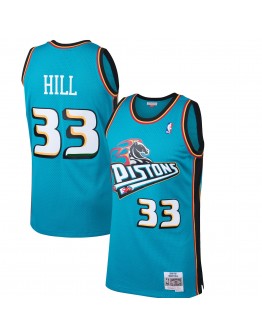 Grant Hill Detroit Pistons Mitchell & Ness 1998-99 Hardwood Classics Swingman Jersey - Teal