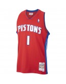 Allen Iverson Detroit Pistons Mitchell & Ness 2008-09 Hardwood Classics Swingman Jersey - Red