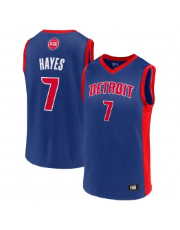 Men's Killian Hayes Blue Detroit Pistons Team Player Jersey