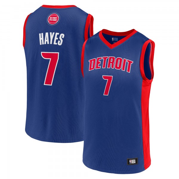 Men's Killian Hayes Blue Detroit Pistons Team Player Jersey