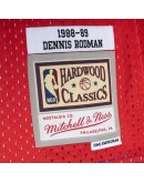 Dennis Rodman Detroit Pistons Mitchell & Ness Hardwood Classics 1988/89 Split Swingman Jersey - Blue/Red