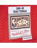 Isiah Thomas Detroit Pistons Mitchell & Ness Hardwood Classics 1988/89 Split Swingman Jersey - Blue/Red