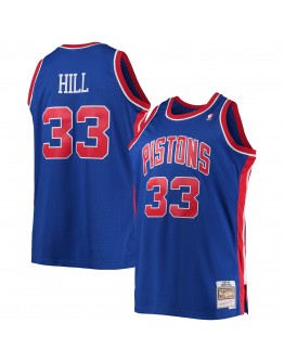 Grant Hill Detroit Pistons Mitchell & Ness Big & Tall Hardwood Classics Swingman Jersey - Blue