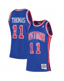 Isiah Thomas Detroit Pistons Mitchell & Ness 1988-89 Hardwood Classics Swingman Jersey - Blue