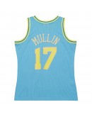 Chris Mullin Golden State Warriors Mitchell & Ness 1993/94 Swingman Sidewalk Sketch Jersey - Light Blue