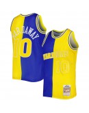 Tim Hardaway Golden State Warriors Mitchell & Ness Hardwood Classics 1990/91 Split Swingman Jersey - Royal/Gold