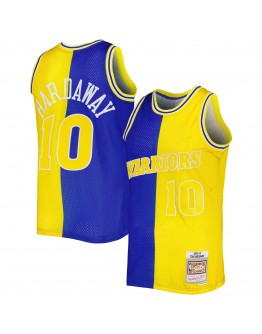 Tim Hardaway Golden State Warriors Mitchell & Ness Hardwood Classics 1990/91 Split Swingman Jersey - Royal/Gold