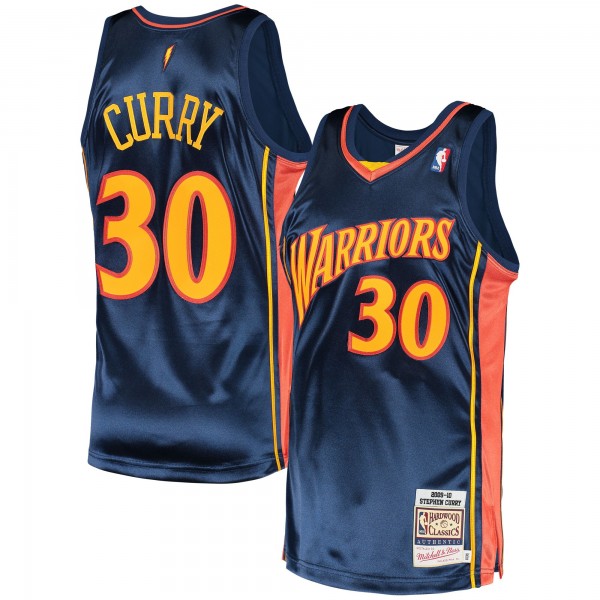 Stephen Curry Golden State Warriors Mitchell & Ness 2009 Hardwood Classics Authentic Jersey - Navy