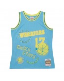 Chris Mullin Golden State Warriors Mitchell & Ness 1993/94 Swingman Sidewalk Sketch Jersey - Light Blue