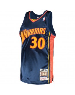 Stephen Curry Golden State Warriors Mitchell & Ness 2009 Hardwood Classics Authentic Jersey - Navy