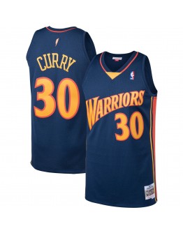 Stephen Curry Golden State Warriors Mitchell & Ness Big & Tall Hardwood Classics Jersey - Navy