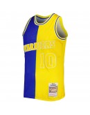 Tim Hardaway Golden State Warriors Mitchell & Ness Hardwood Classics 1990/91 Split Swingman Jersey - Royal/Gold