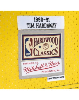 Tim Hardaway Golden State Warriors Mitchell & Ness Hardwood Classics 1990/91 Split Swingman Jersey - Royal/Gold