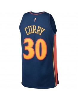 Stephen Curry Golden State Warriors Mitchell & Ness Big & Tall Hardwood Classics Jersey - Navy