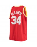 Hakeem Olajuwon Houston Rockets Mitchell & Ness Big & Tall Hardwood Classics Jersey - Red