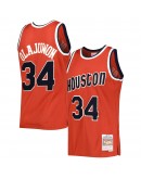 Hakeem Olajuwon Houston Rockets Mitchell & Ness Hardwood Classics Off-Court Swingman Jersey - Red