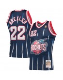 Clyde Drexler Houston Rockets Mitchell & Ness 1996-97 Hardwood Classics Swingman Jersey - Navy