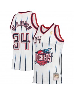 Hakeem Olajuwon Houston Rockets Mitchell & Ness 1996-97 Hardwood Classics Swingman Jersey - White