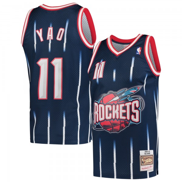 Yao Ming Houston Rockets Mitchell & Ness Hardwood Classics 2002-03 Swingman Jersey - Navy