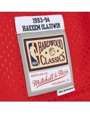 Hakeem Olajuwon Houston Rockets Mitchell & Ness Hardwood Classics 1993/94 Split Swingman Jersey - Navy/Red