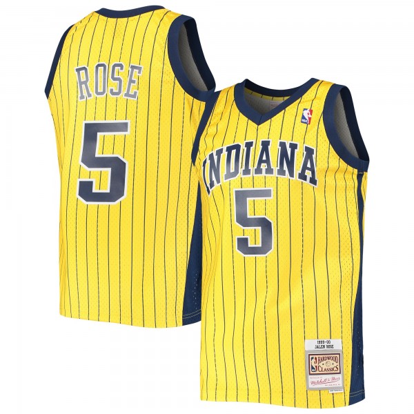 Jalen Rose Indiana Pacers Mitchell & Ness 1999-00 Hardwood Classics Swingman Jersey - Gold